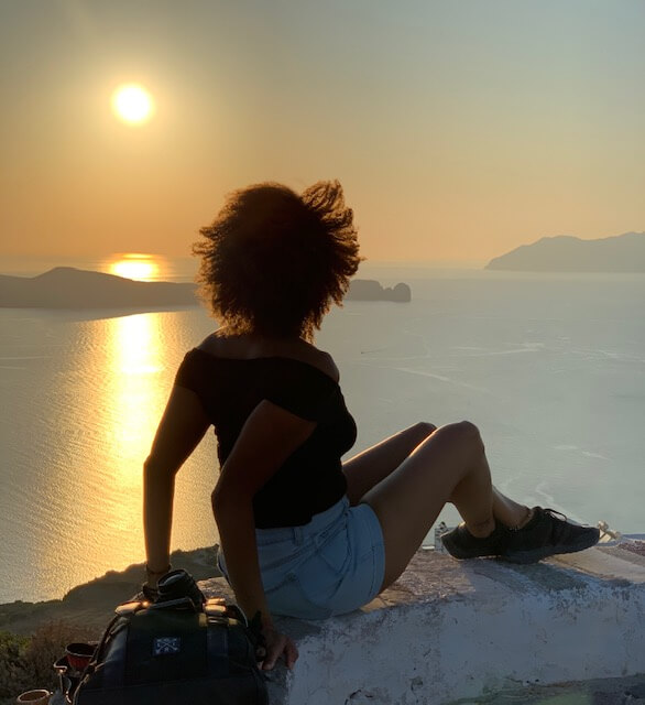 Muse of travel sunset Milos