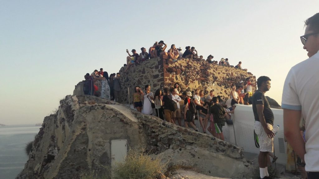 Vue du castro à Oia Santorin