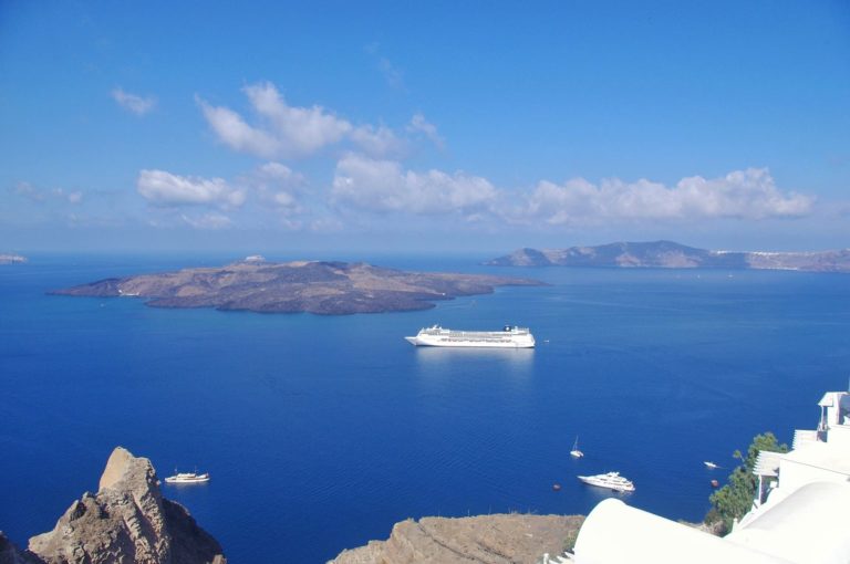 Fira, Santorin, vue sur la caldera